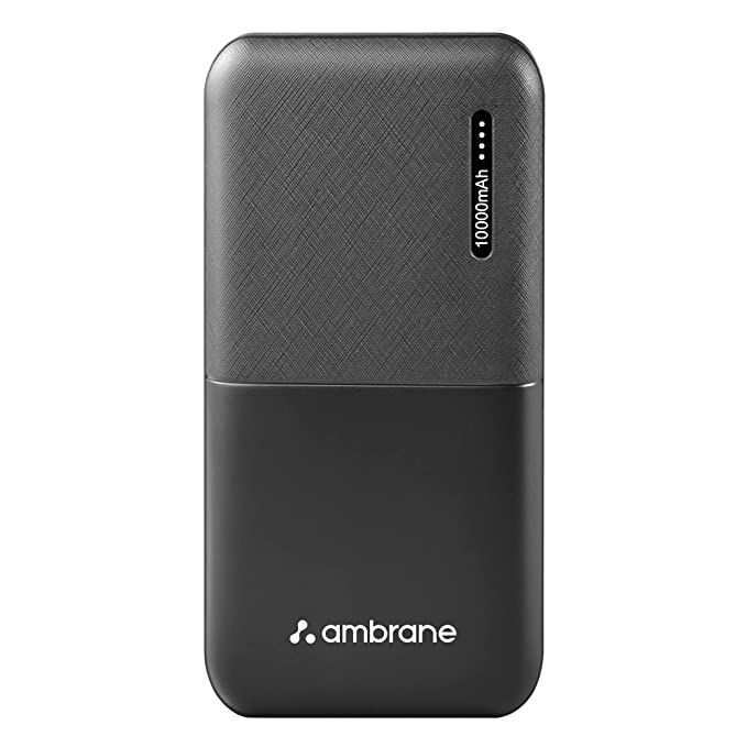 Ambrane 10000 mAh lithium_polymer Capsule 10K Power Bank with 12 Watt Fast Charging Ambrane 10000 mAh lithium_polymer Capsule 10K Power Bank with 12 Watt Fast Charging